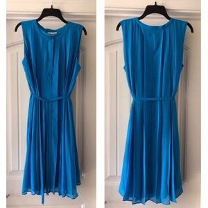 Dana Buchman Blue Pleated Dress